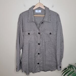 Everyday Chic Boutique | Black Brown Cream Houndstooth Shacket